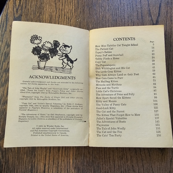 1960s Childrens Book KITTEN and CAT Stories to Read Aloud Paperback Book - Picture 4 of 9